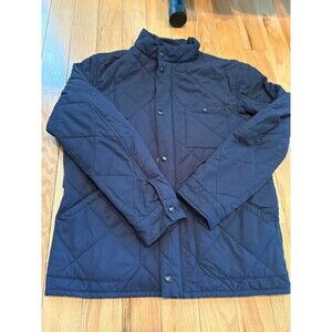 Vintage J. Crew Men’s Quilted Navy Barn Coat, M